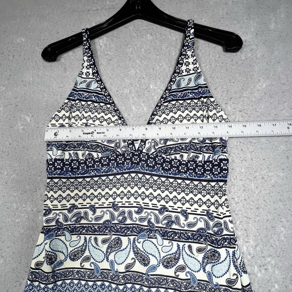 Tommy Bahama Swim Dress Size Medium Blue/White Paisley Terrace Over-the-Shoulder - Picture 6 of 12